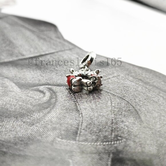 Pandora Mickey Mouse & Minnie Mouse Kissing Dangle Charm - Picture 2 of 4
